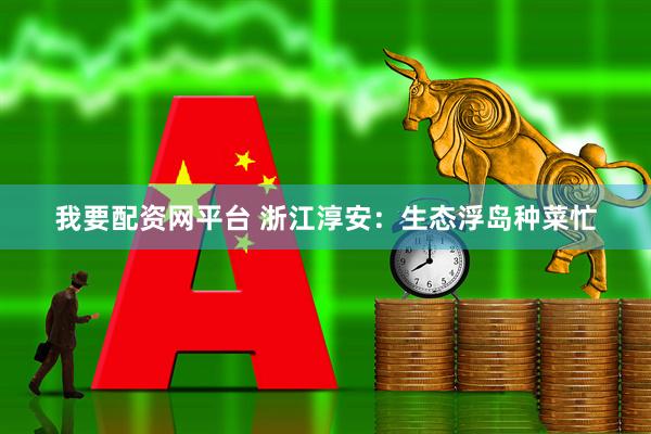 我要配资网平台 浙江淳安：生态浮岛种菜忙
